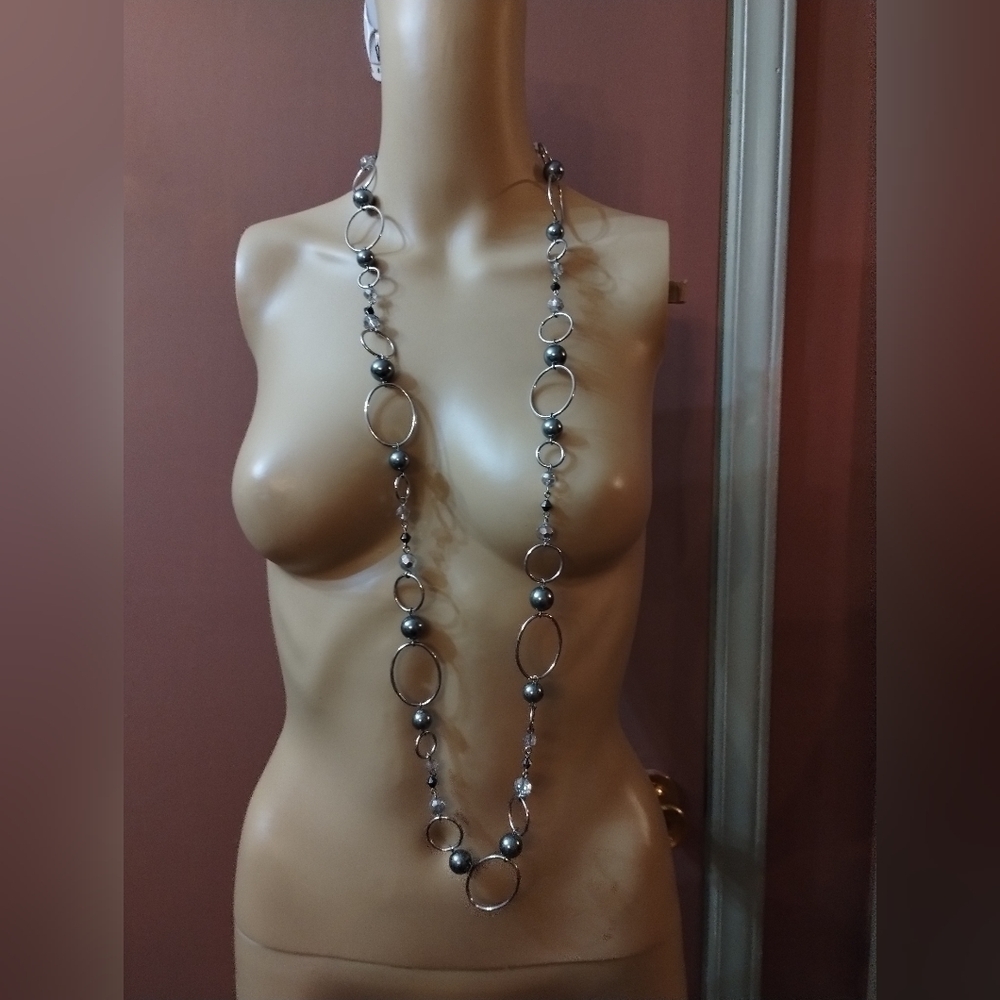 Women's long circle necklace
